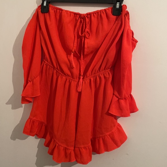 Womens Bright Orange Cover-up - Picture 2 of 3